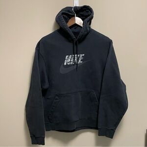 Nike Men's Black Camo Logo Hoodie Size Medium